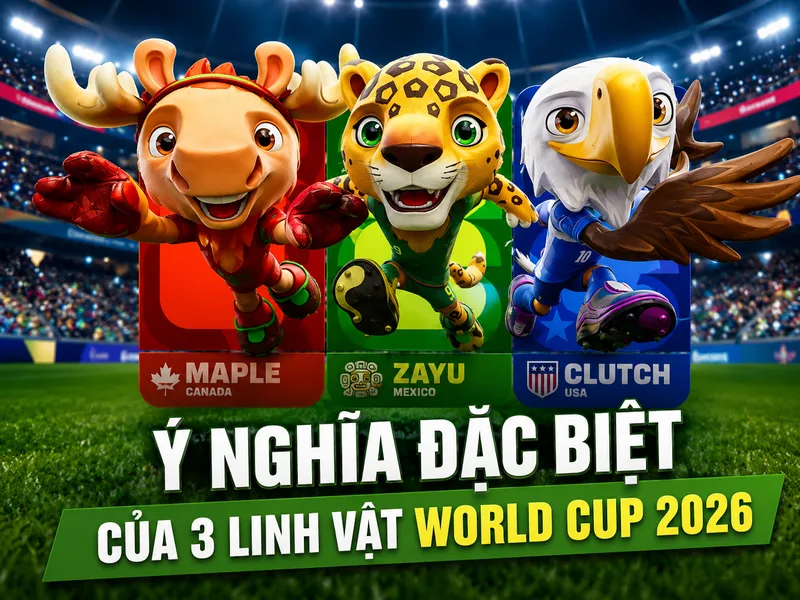Bộ ba linh vật World Cup 2026 thể hiện sự đoàn kết, đa dạng văn hóa và tinh thần thể thao toàn cầu