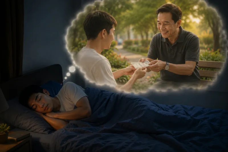 nằm mơ thấy người thân cho tiền đánh số gì